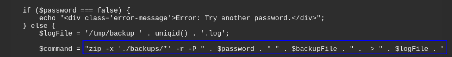 zip command